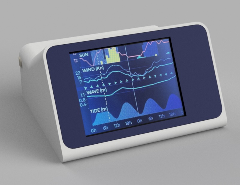 Marine Display tide chart screen